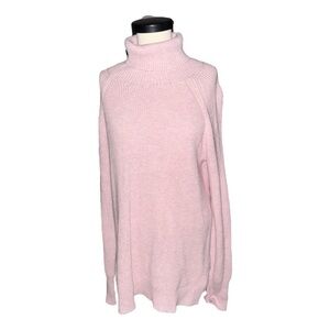 J. Crew Cozy Pink Turtleneck Sweater
